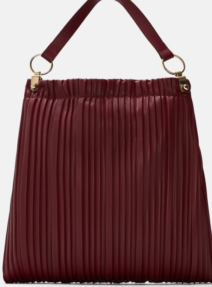 Zara Pleated Crossbody Bag